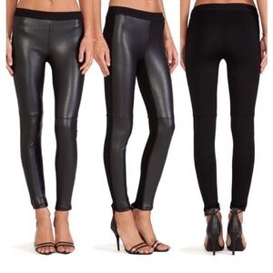 Bailey 44 Stevie Front Vegan Faux Leather Stretchy Pants Black Size Small